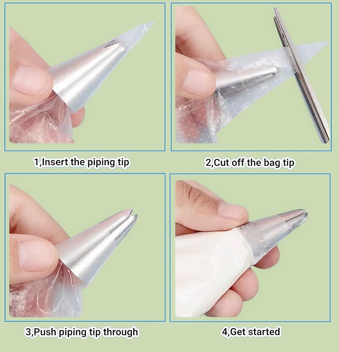 21 Inch Extra Large Piping Bags 100 Pack - Disposable Pastry Bags - Thick Anti-Burst Pastry Icing Frosting Piping Bags For Decorating Cupcakes Cakes Cookies (Large 21 Inch-100 Pack)