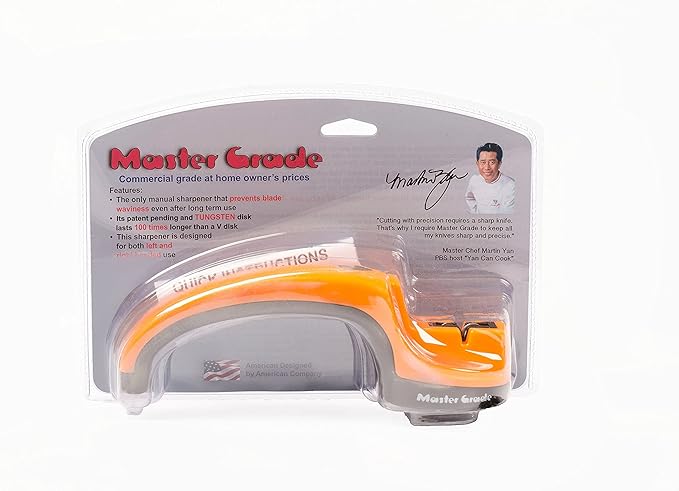 Premium Manual Knife Sharpener in orange