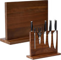 YeloIris Wooden Magnetic Knife Holder - Dual - Sided Stand with Enhanced Magnets for Multifunctional Kitchen Knife Storage - Stylish, Durable, and Strong (Knives Not Included) - 12" x 9" - 3.48 lbs