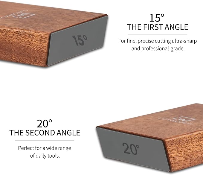 Rolling Knife Sharpener For Fine & Sharp Knife Sharpening | Professional & Pocket Knife Sharpener With Diamond & Ceramic Discs | 15 & 20 Degree Magnetic Angle (Brown)
