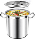 Stainless Steel Stockpot with Lid, 20QT Large Stock PotHeavy Duty Tri-Ply Bottom Commercial Grade Stock Pot & Stockpots for Boiling Cooking Soup Stew Canning Cooking Pots,Big Stockpot, Deep Cookware