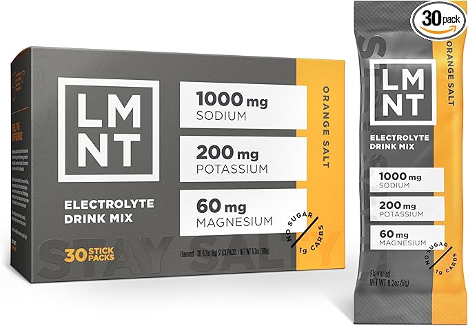 LMNT Zero Sugar Electrolytes - Orange Salt | Drink Mix | 30-Count