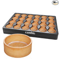 Cambie Sweet Round Mini Tart Shells, 1.38" Diameter, French Style Tart Shells with White Chocolate Coating (Pack of 96)