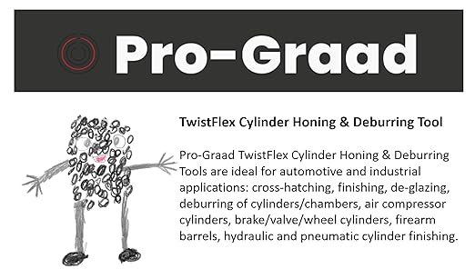 TwistFlex 3-1/2” 400SC Cylinder Hone | 3.5” (89mm) Standard Duty Flexible Cylinder Honing & Deburring Tool for Hole Diameters 3.3” – 3.5” | Silicon Carbide 400 Grit