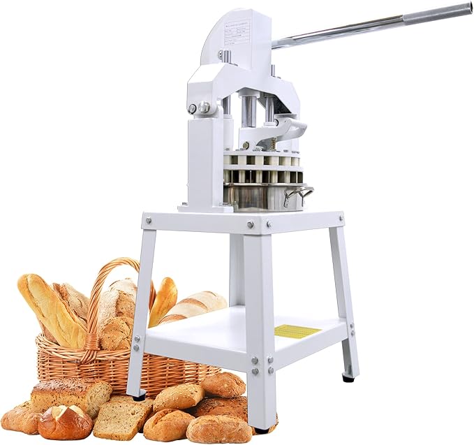 TECHTONGDA Commercial Dough Divider Rounder Machine Manual 24PCS Dough Cutter Hand Press Bread Bakery Dough Dividing Machine