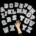 4 inch 26 Pack English Letter Silicone Mold - Alphabet Capital & Large Letter Resin Casting Mold