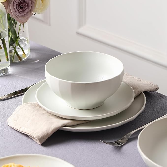 Stone Lain Rio 12-Piece Dinnerware Set Stoneware, Beige