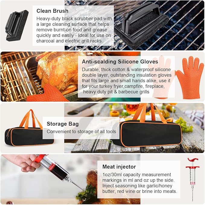 39PCS Griddle Accessorie Kits, Outdoor Grilling Tools for Blackstone and Camp Chef, Stainless Steel BBQ Accessorie Grill Spatula Set With Basting Cover Chopper, Scraper, Bottle, Tongs, Egg Mold