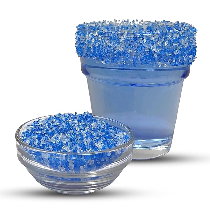 Snowy River Blue Dream, Cocktail & Margarita Sugar Rimmer - Vibrant Naturally Colored Sugar for Cocktail Rimming, Baking & Decorating, Medium Crystal - 16oz