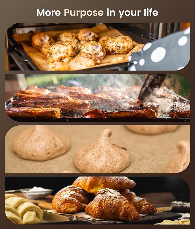 Parchment Paper Sheets, 12 x 16 IN Unbleached Baking Parchment Sheets, Precut Non-Stick Parchment Paper for Baking Grilling Air Fryer Steaming Bread Cake Cookie - 120 Count
