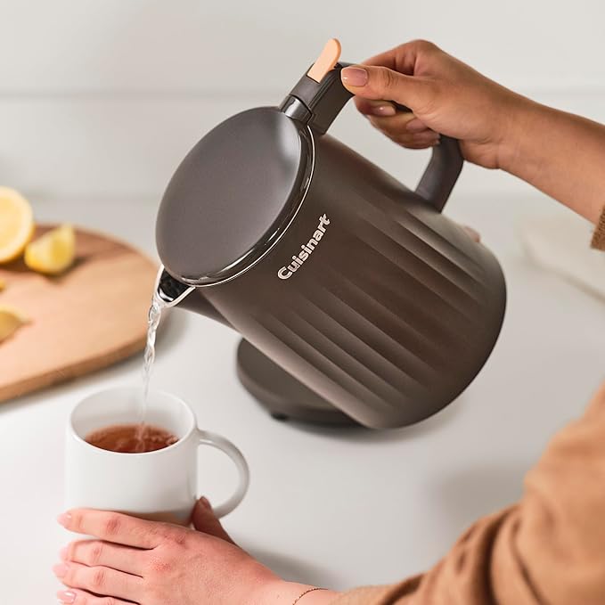 Cuisinart Soho 1-Liter Double Wall Electric Hot Water Kettle, Tea Kettle with Stainless Steel Interior, One Touch Operation to Boil Water for Tea, Hot Cocoa, or Instant Oatmeal, CK-10BK, Black