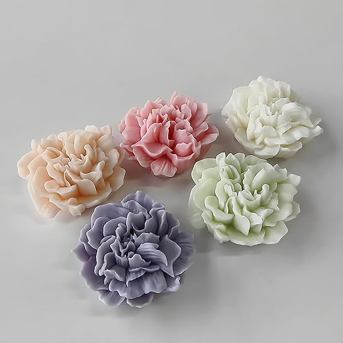 Flower Molds Flower Peony Resin Mold - Resin Casting Silicone Molds for Home Decor & Candle Making Wave Spiral Mold