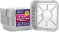 8x8 Aluminum Pans With Lids (10 Pack) 8 Inch Foil Pans With Covers - Cake Pans - Aluminum Square Pans With Lids - Disposable Food container - great For Cake Baking, Cooking, Freezing, Prepping Food