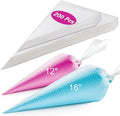 200 Pcs Piping Bags 12 & 16 Inch, Thick Disposable Pastry & Frosting Bags Anti-Burst Icing Bags for Cake Decorating, Cookies, Cupcakes