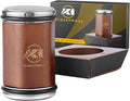 Tumbler Rolling Knife Sharpener Kit – Magnetic Manual System with 4 Angles & Walnut Base Diamond & Ceramic Discs | Kitchen Knife Sharpening Tool | Interchangeable, Easy & Safe Design