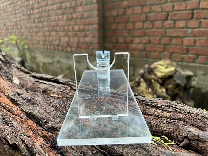 PAL 2000 KNIVES Acrylic Knife Display Stand Fixed Blade Knife Collection Display Stand Holder for Single Knife Rustic Cabin Home Decor (Clear Base) 3143