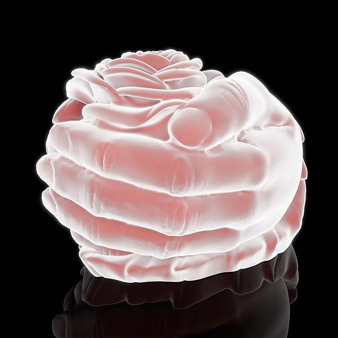 Rose in Hand Molds Hand Rose Resin Mold - Resin Casting Silicone Molds for Home Decor & Candle Making Wave Spiral Mold