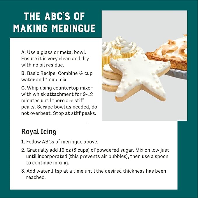 Judee's Gluten Free Complete Meringue Powder Mix - Gluten-Free Egg Substitute - Cookie Decorating Supplies for Cookie Icing - Make Meringue Treats - 160 Oz