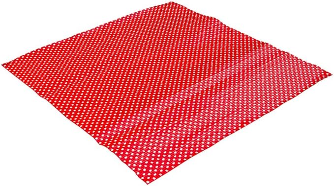 Restaurantware 12" x 12" Rippled Aluminum Foil Food Wrap and Fry Basket Liner: Perfect for Restaurant Take Out Bakeries and Food Trucks - Red Polka Dot Foil Sandwich Wraps - 500-CT