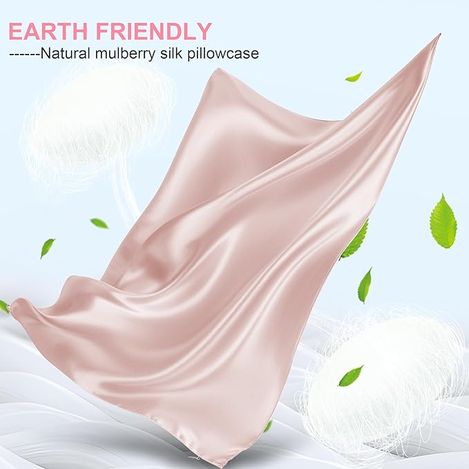 Mulberry Silk Pillow Cases King Size with Hidden Zipper, Ultra Smooth and Soft Breathable Cooling Silk Satin Pillowcase for Hair and Skin, Gifts for Women Men (Coral Pink, 20x36 Inches, 1 Pack)
