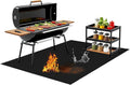 LETITIN Large 70x48 Inch Under Grill Mat for Outdoor Grill & Fire Pit - Fireproof Deck Protector Pad for Wood, Patio, Lawn - Oil-Proof Rubber Mat for Blackstone