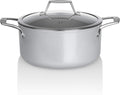 TECHEF - CeraTerra Collection, 5-quart Ceramic Nonstick Soup Pot with Glass Lid (PFAS, PTFE, and PFOA Free), Made in Korea (5-quart)