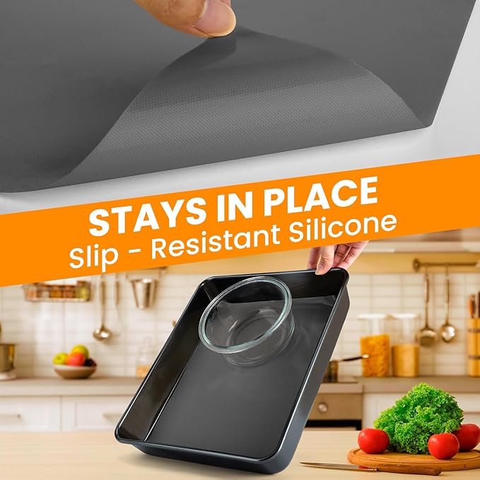 Silicone Baking Mat Roll, Non Stick Heat Resistant Silicone Baking Mats, Pastry Mat, No Slip Reusable Freeze Dryer Mat, Countertop Protector Mat, Cut to size fit different Sharp Oven Pans Dishes Tins