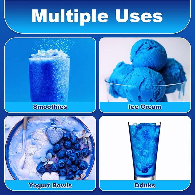 Blue Spirulina Powder - 40g Natural Blue Food Coloring, No Fishy Smell, 100% Vegan Phycocyanin Extract Spirulina Powder, Plant Based Food Dye for Cake Decorating, Smoothie, Baking, Drinks