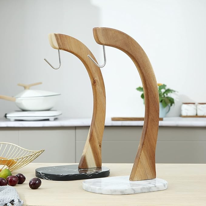 everous Banana Hanger black Marble Base,Modern Banana Holder Tree Stand for kitchen home None Slip Banana Rack Banana holder stand