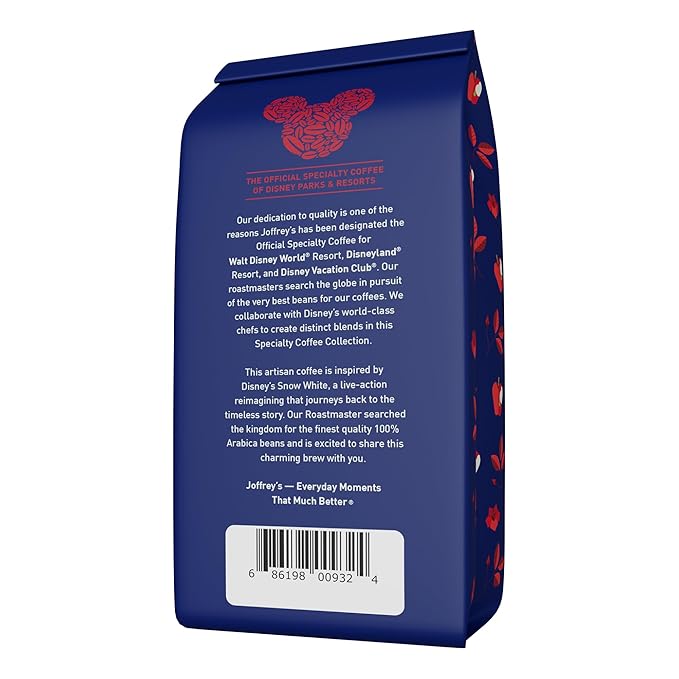Joffrey’s Coffee - Disney Snow White Just One Bite Brew, Disney Specialty Coffee Collection, Arabica Ground Coffee, Medium Roast (Ground, 11oz)