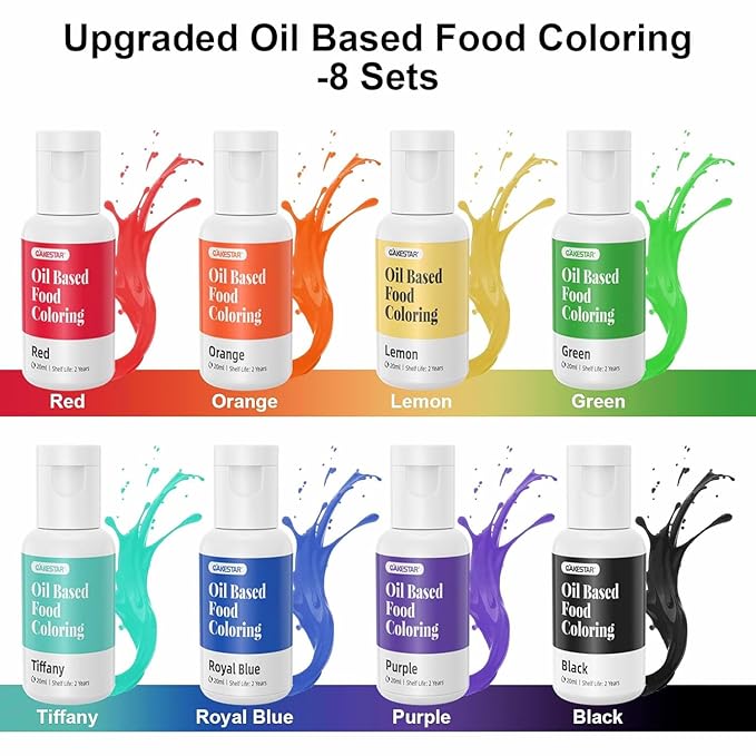 Oil Based Food Coloring, 20ml Chocolate Professional Oil Food Coloring for Easter Cake Decorating, Baking, Candy Melts, Frosting, Easter Eggs