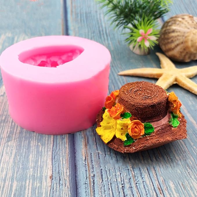 Sun Hat Silicone Mold for Fondant Chocolate Candy Cake Decoration Baking Pastry Tools Silicone Soap Mold Resin Polymer Clay Mold