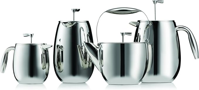 Bodum 17 oz Columbia Thermal French Press Coffee Maker, Insulated Double Wall Stainless Steel, Chrome