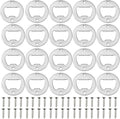 Homend 100Pack Wall Mount Bottle Openers, Mounting Hardware Included, Vintage Rustic Bar(Wood Block is not Included) (Silver)
