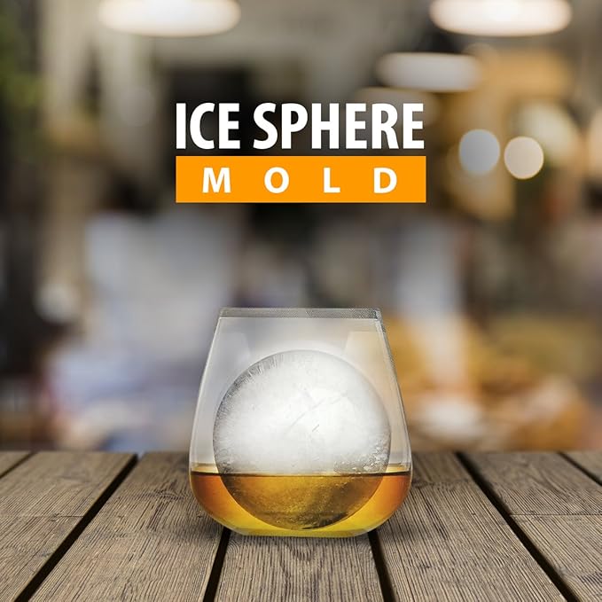 PREMIUM Ice Ball Molds (6-Pack), BPA Free 2.5 Inch Ice Spheres. Slow Melting Round Ice Cube Maker for Whiskey and Bourbon