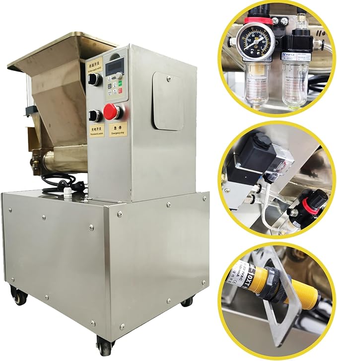 TECHTONGDA Commercial Dough Divider Electric Quantitative Dough Cutter 1-500g Pneumatic Dough Machine Pastry Dough Lump Spacer