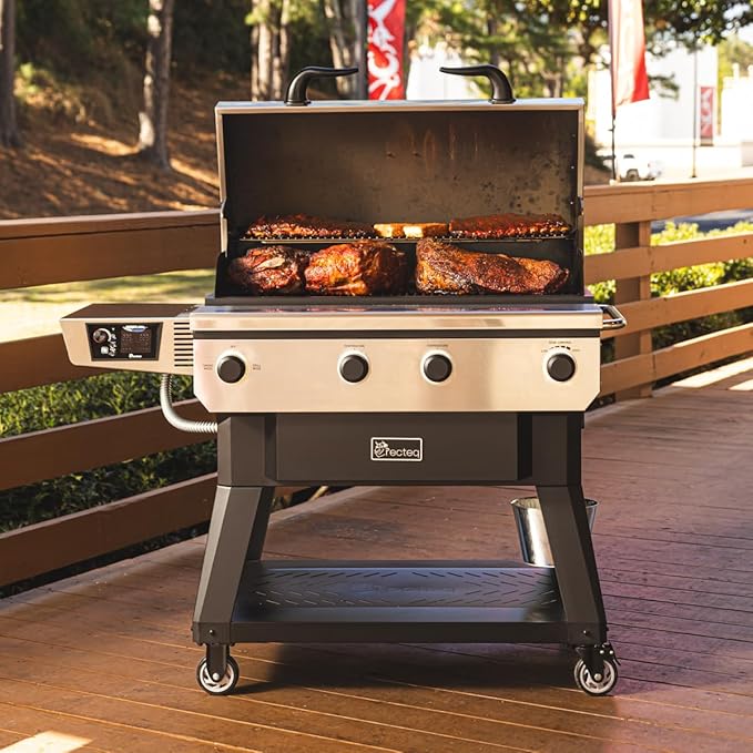 recteq X-Fire Pro Pellet Smoker Grill, Wi-Fi-Enabled Electric Pellet Grills, Outdoor Grills & Smokers, BBQ Grill, 825 Sq. in. Cooking Space, X-Fire Pro + Grilling Essentials