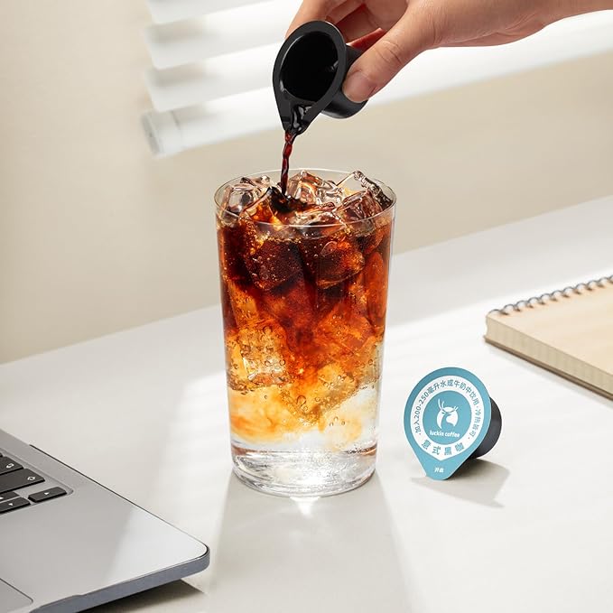 LUCKIN COFFEE Espresso Cold Brew Pods, (18 Count) Peel and Pour Pods Hot or Iced Instant Coffee Concentrate.