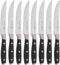 Messermeister Avanta 5” Fine Edge Steak Knife Set - Pack of 2 - German X50 Stainless Steel - Rust Resistant & Easy to Maintain - Includes 8 Total Steak Knives