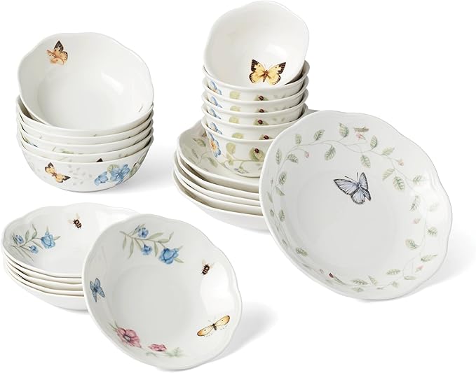 Lenox 895704 Butterfly Meadow 24-Piece Bowl Set