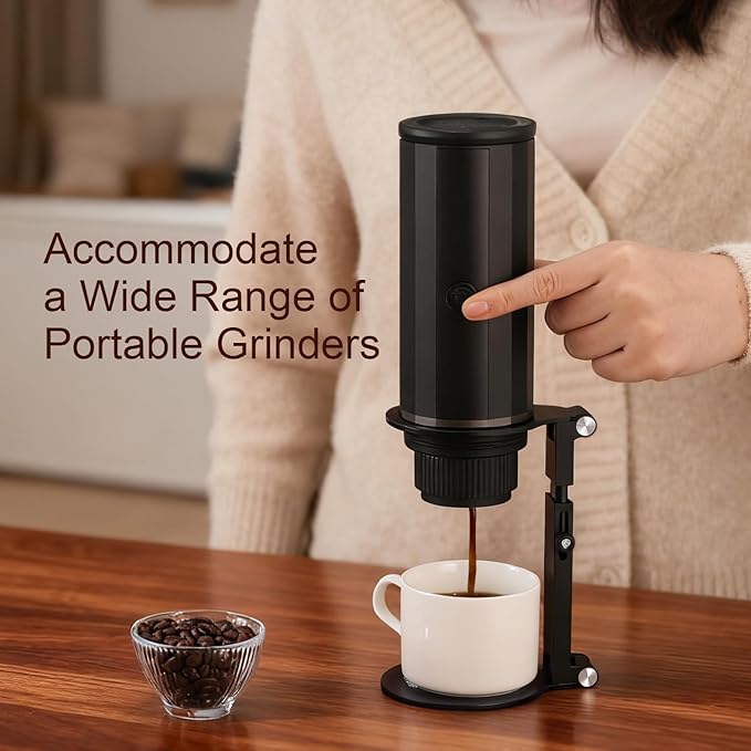 Pour Over Coffee Maker Stand,Adjustable & Foldable Portable Electric Espresso Machine Stand,Holder for Coffee Grinder,Universal Dripper,V60 Dripper,Travel Coffee Maker,Coffee Press Black
