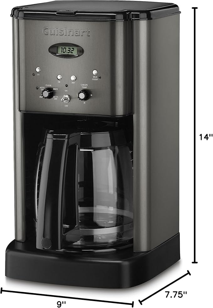 Cuisinart 12 Cup Brew Central Maker Coffee Maker2, Black Stainless Steel, DCC-1200BKSNAS