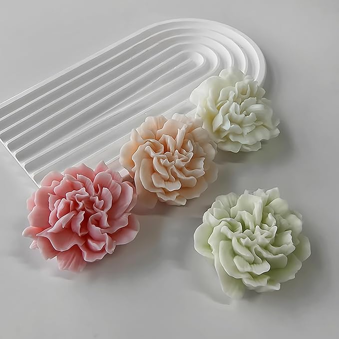 Flower Molds Flower Peony Resin Mold - Resin Casting Silicone Molds for Home Decor & Candle Making Wave Spiral Mold