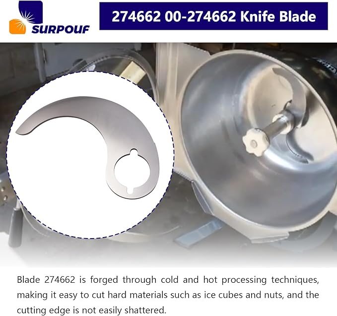 274662 Knife Blade 00-274662 For Hobart Cutter Mixer/Vertical Chopper HCM450 HCM450C HCM300 replace 00-122295 Stainless steel（Each）