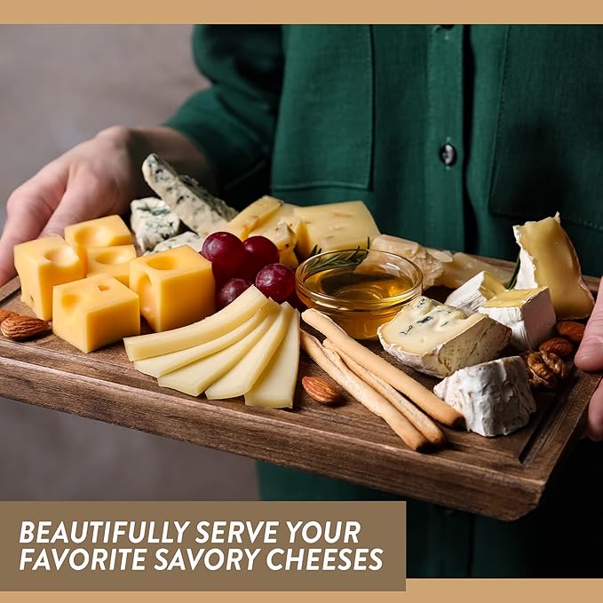 Formaticum Professional Blue Cheese Knife- 8" x 0.25" All Blue Cheese Slicer, Non- Stick Stainless Steel Thin Blade w/Solid Walnut Handle, Great Cheese Charcuterie Accessories, Handmade in Italy