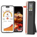 Wireless Bluetooth Smart Meat Thermometer: ±0.5°F Accuracy, 1 Probe with 6 Sensors - WiFi Digital Thermometer with LED Base, NIST Certified Accuracy, Long-Range for BBQ, Grill, Smoker, Oven