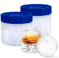 Ice Ball Molds Maker - 2 Pack Sphere Molds - 2.5 inch Round Ice -Slow Melting Ice for Whiskey Bourbon and Cocktails -