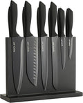 Kitchen knife set with Magnetic knife holder, 15 pieces high carbon stainless steel sharp kitchen knife set including chef's knife, bread knife, serrated steak knife set