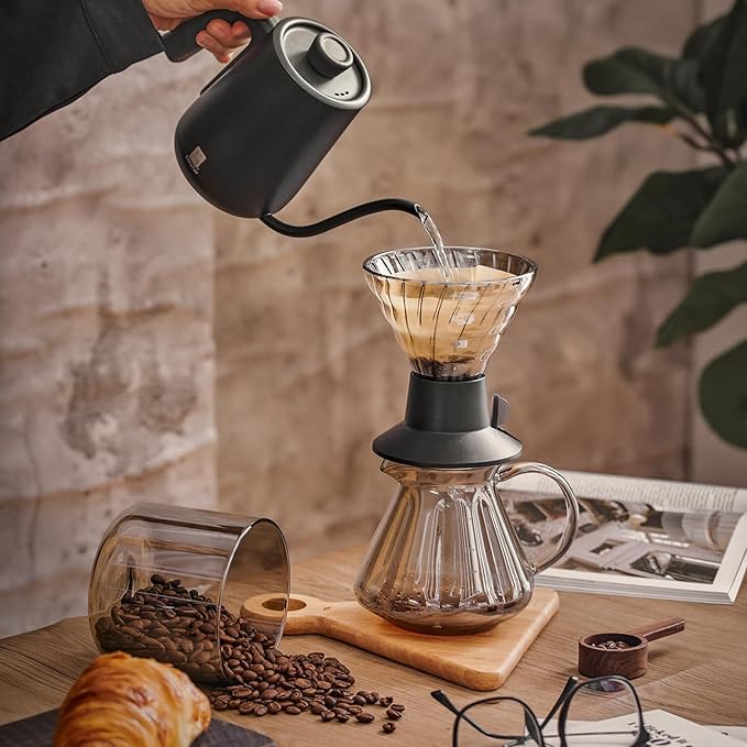 Coffee Filters #4, Unbleached Natural Coffee Filters 8-12 Cup, Disposable Coffee Filters, 4 Cone Paper Compatible with Ninja Coffee Maker, Pour Over and Drip Coffee Maker, 200 Count