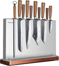 Metal Magnetic Knife Holder Magnets Kitchen Storage Universal Magnetic Knife Block Without Knives Stainless Steel Knife Magnetic Strip Stand Race Cutlery Display Stand Saves Counter Space